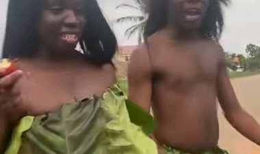 UNIBEN Students' Adam and Eve Costumes Spark Humorous Reactions: 'Eve Still Never Finish the Apple