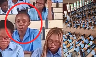 Caught in the Act: UNN Mass Communication Student's Sneaky Peek Caught on Camera During Exam