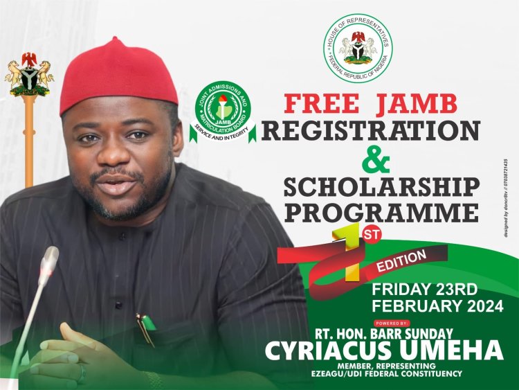Umeha Covers JAMB Fees for Enugu Constituency Students