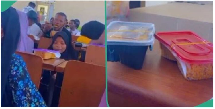 Nigerian Lecturer Treats Students to Free Food During Class Session