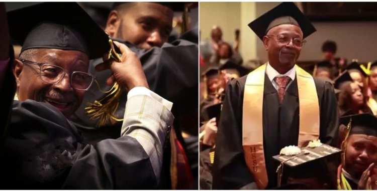 74-Year-Old Fulfills Lifelong Dream, Graduates from University 50 Years After Dropping Out
