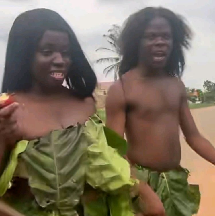 UNIBEN Students' Adam and Eve Costumes Spark Humorous Reactions: 'Eve Still Never Finish the Apple