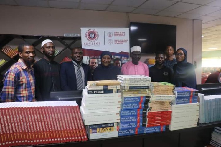 Skyline University Nigeria Donates Books to Iman College of Business Technology
