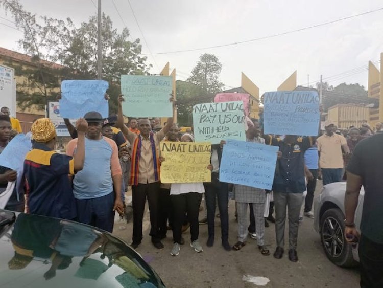SSANU, NASU, NAATS Protest Withheld Salaries, Block UNILAG Gate