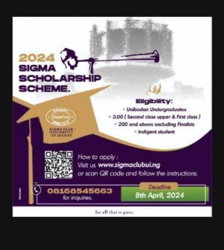 Sigma Club Scholarship Scheme 2024