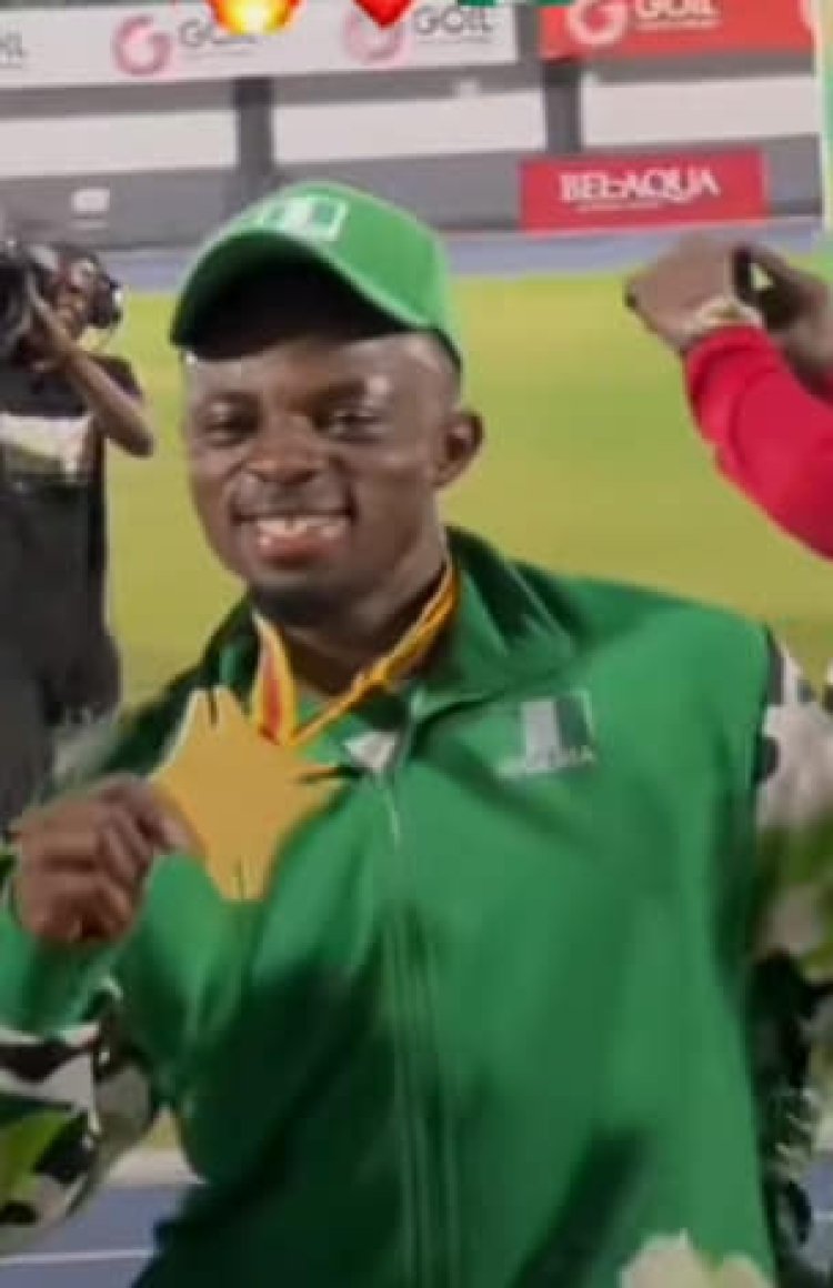 Former FUTA Student 'Tizzle' Grabs Gold for Nigeria in 4x100m at All Africa Games