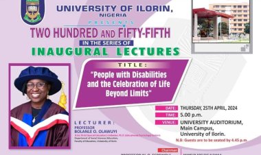 UNILORIN Don Urges Nigerian Parents to Embrace Inclusion for Children with Disabilities