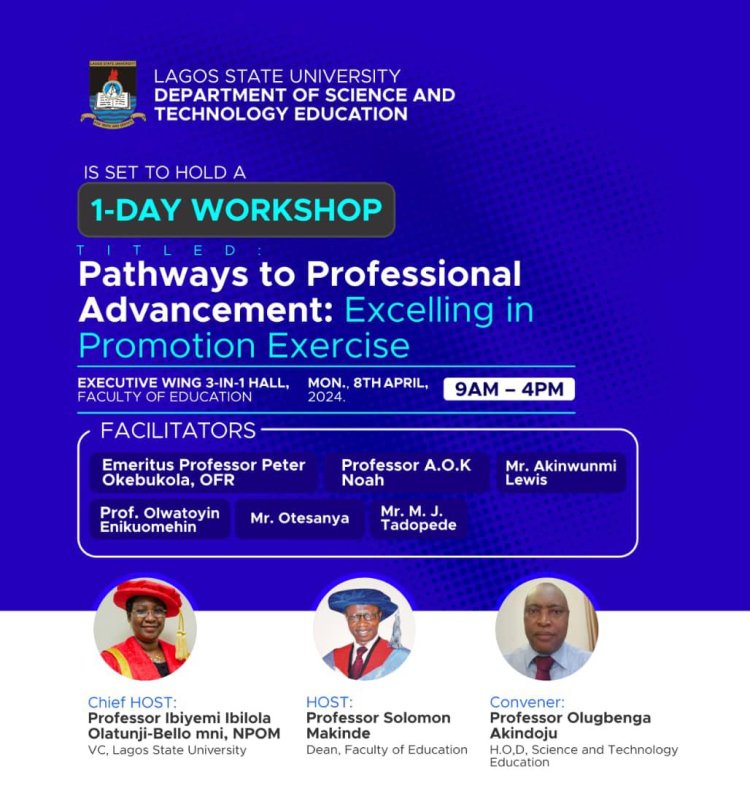 LASU Department of Science and Technology Education Organizes Workshop to Enhance Staff Preparedness for Promotion