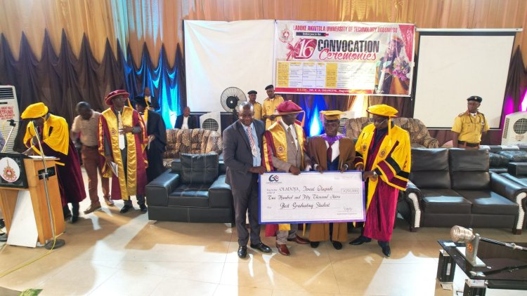 LAUTECH’s 16th Convocation: Oladoja Emerges Overall Best Graduating Student with CGPA of 4.86
