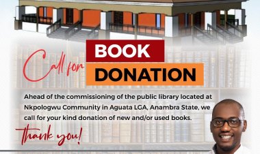 Chairman of Aguata LGA Prioritizes Education; Calls for Donations to Public Library