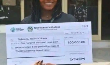 UNIABUJA Best Graduating Student Gets 500K Gift