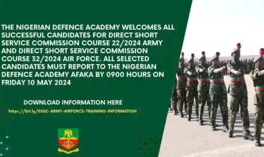 Nigerian Defence Academy Welcomes New Direct Short Service Commission Candidates