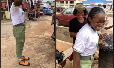NYSC Corps Member Salutes Mother in Emotional Parade