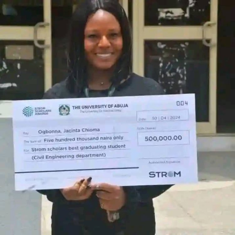 UNIABUJA Best Graduating Student Gets 500K Gift