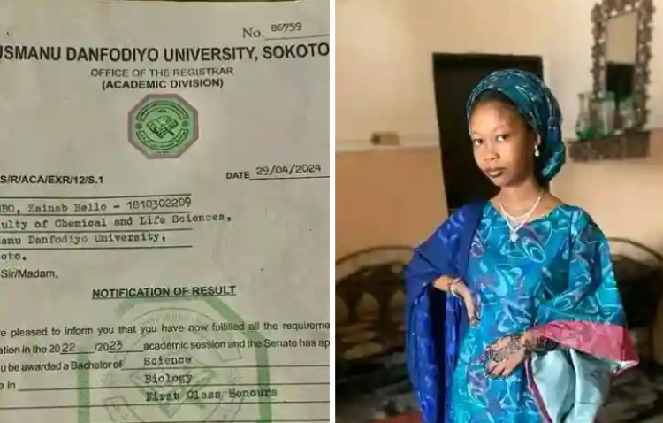 Meet Zainab Sambo An UDUS Graduate Who Excels with First Class Honors in Biology