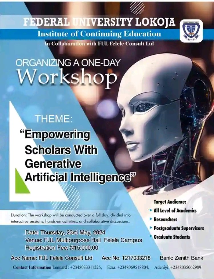 Federal University Lokoja Organizes Workshop on Generative Artificial Intelligence