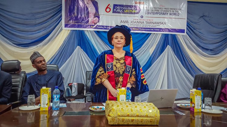 Polish Ambassador to Nigeria, Joanna Tarnawska, Delivers FULokoja 6th Public Lecture