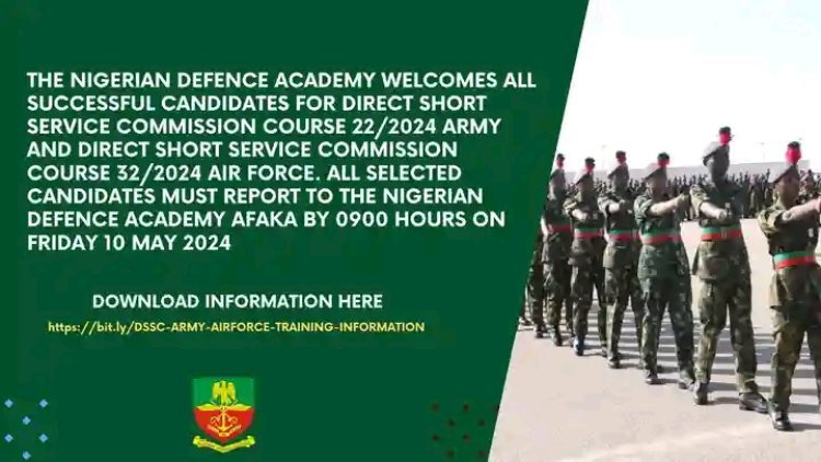 Nigerian Defence Academy Welcomes New Direct Short Service Commission Candidates