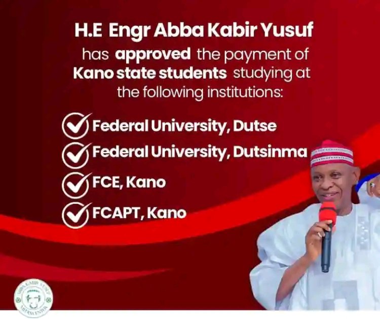Kano State Government Approves Registration Fee Payment for Students in Federal Institutions