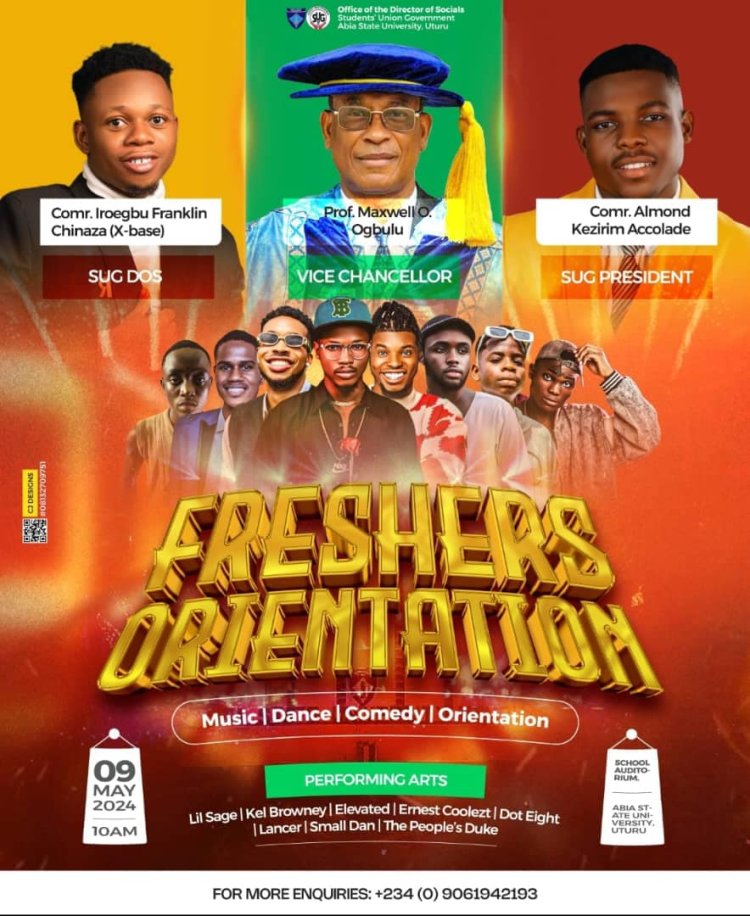 ABSU Announces Freshers Orientation for 2023/2024 Academic Session