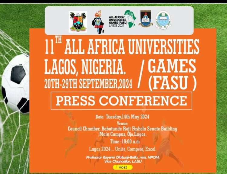 Vice Chancellor of LASU holds Press Conference on FASU Games