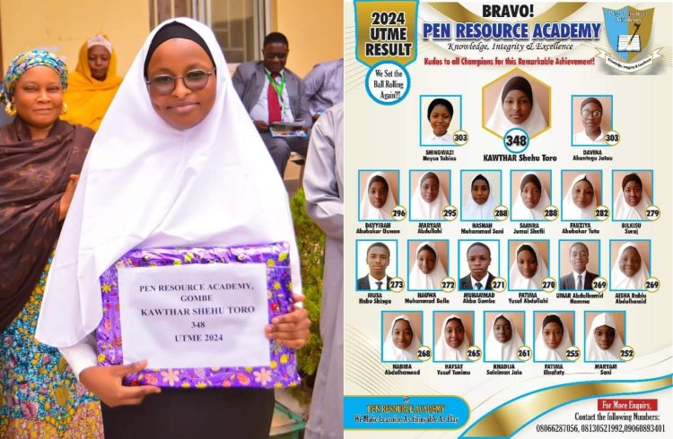 16-Year-Old Emerges Top Scorer in Gombe State UTME Results