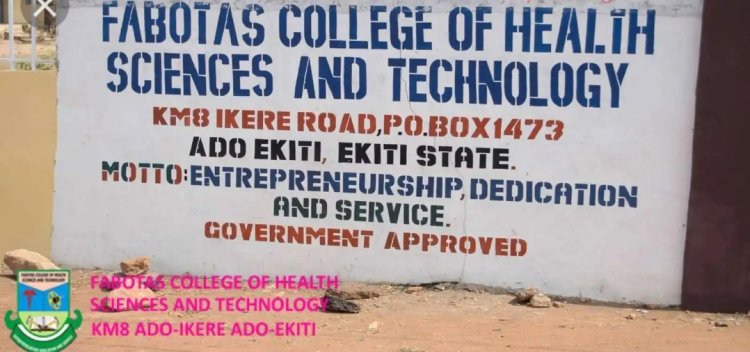 Fabotas College of Health Sciences and Technology announces 1st batch entrance exam, 2024/2025