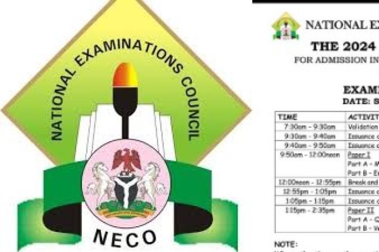 NECO Announces Rescheduled 2024 National Common Entrance Examination Timetable