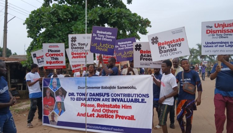 Lagos Residents Rally for Reinstatement of Dismissed LASU Lecturers