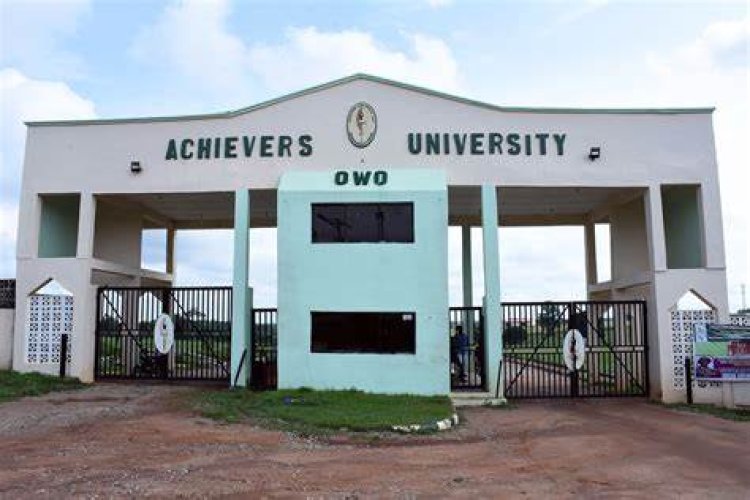 Achievers University, Owo Undergraduate Admission Requirements for 2024/2025 Session