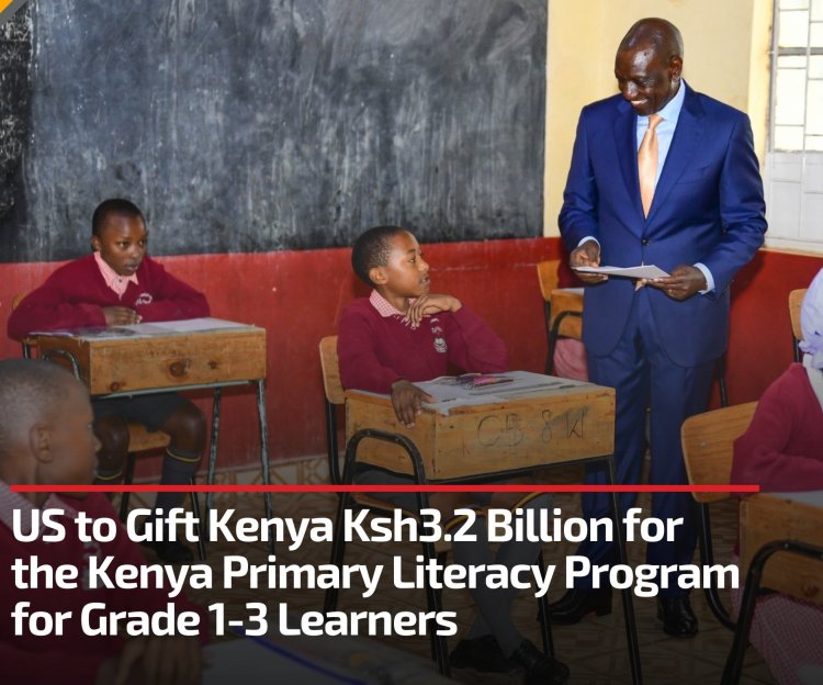 US pledges Ksh3.2 Billion for Kenya Primary Literacy Program