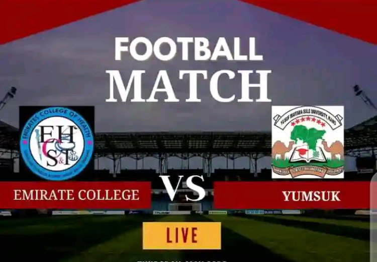 Yusuf Maitama Sule University and Emirate College of Health Sciences Face Off in Friendly Football Match to Promote Unity