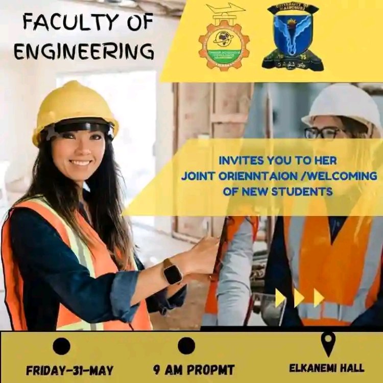 UNIMAID Faculty of Engineering Welcomes New Students with Joint Orientation Event