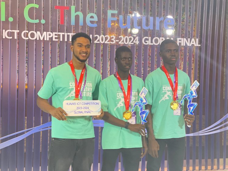 FUTA Student and Two Others Clinch First Place at 2024 Huawei ICT Competition in China