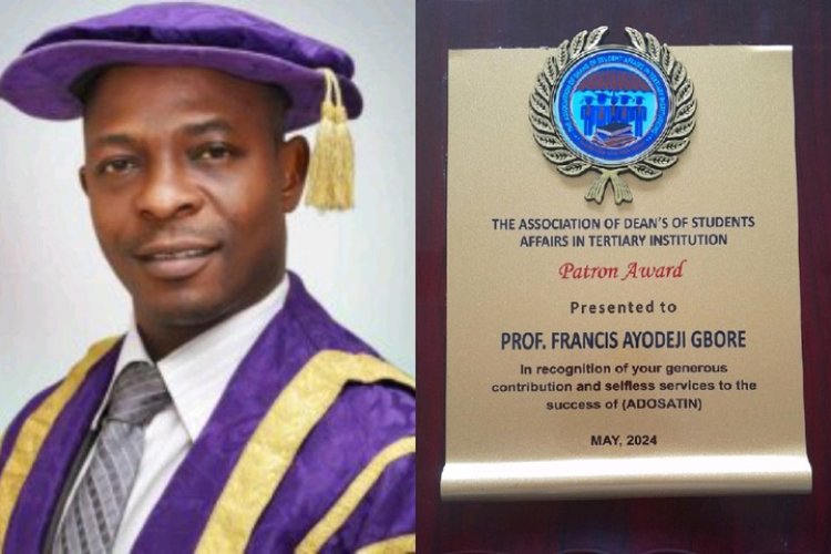 Sam Maris University Vice-Chancellor, Prof. Francis Gbore, Named Patron of ADOSATIN