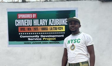 NYSC Corper Completes Borehole Water Project, Provides Clean Water to Idimu Community