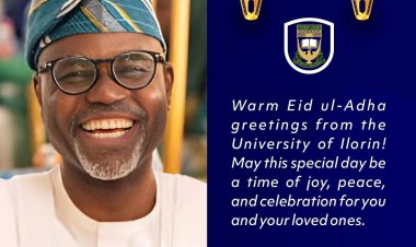 UNILORIN VC Prof. Wahab Egbewole greets Muslims on Eid el-Kabir