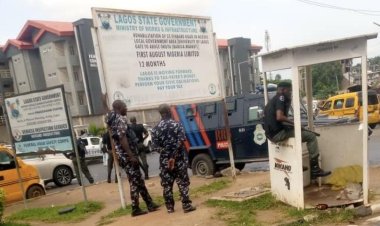 UNILAG Under Police Siege Amid Students' Protest for Restoration of Students' Union