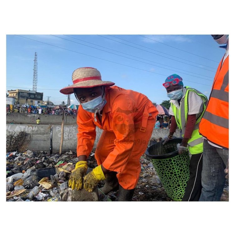 LASU Student Lima Adegoke Commended for 10-Hour Cleanathon in Okokomaiko Dump Site