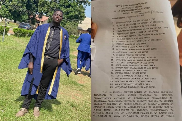 25 Ajayi Crowther University Students Named and Arraigned in Connection with Classmate's Death