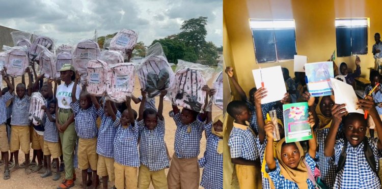 NYSC: Corps Member Donates 500 Books, Others, To Osogbo Pupils