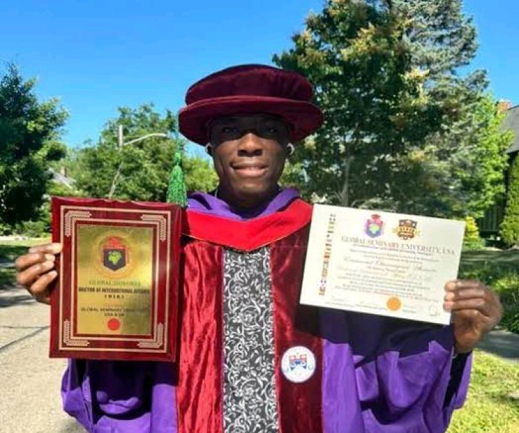 From 17 WAEC Failures to US Honorary Doctorate: The Remarkable Rise of Nigerian Graduate Emmanuel Ahmadu