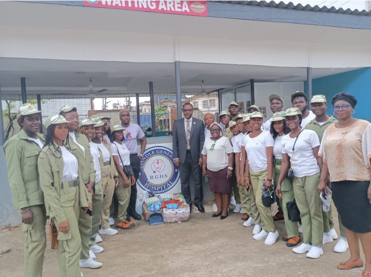 NYSC Donates Essential Items to Randle General Hospital Patients