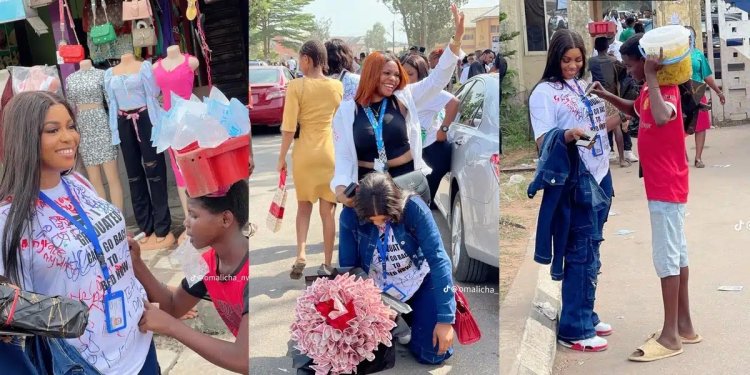 Federal Polytechnic Nekede Graduate Celebrates by Letting Hawkers Sign Her Body