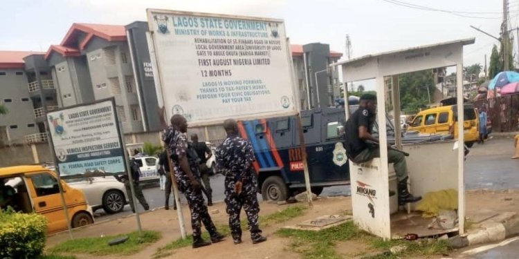 UNILAG Under Police Siege Amid Students' Protest for Restoration of Students' Union