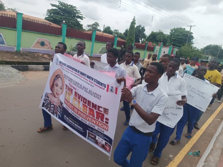 Ebonyi North Students Rally Against Drug Abuse with Support from Local Leadership