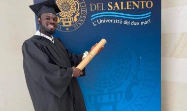 FUTA Alumnus Ayobami Ogundairo Earns Master's Degree from Università del Salento, Italy