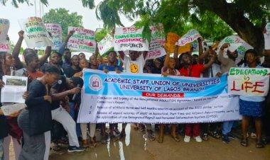 UNILAG Students Join ASUU Protest, Urge FG to Act on Union's Demands