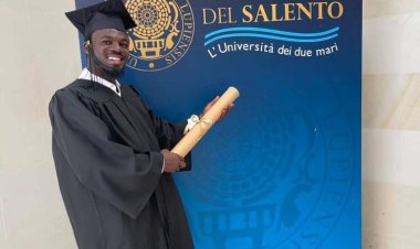 FUTA Alumnus Ayobami Ogundairo Earns Master's Degree from Università del Salento, Italy