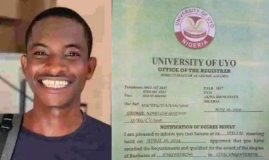 UNIUYO Student Kingsley George Graduates with First-Class Honors in Civil Engineering